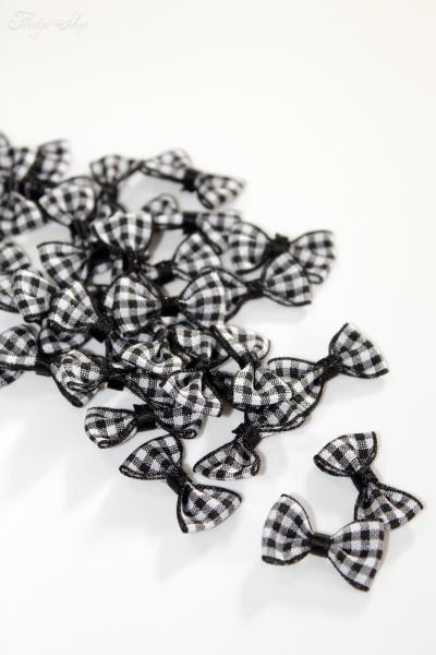 10 Stoffschleifen kariert